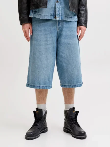 JACK & JONES Džínsy JJIBILLY JJLUCA denim modrá