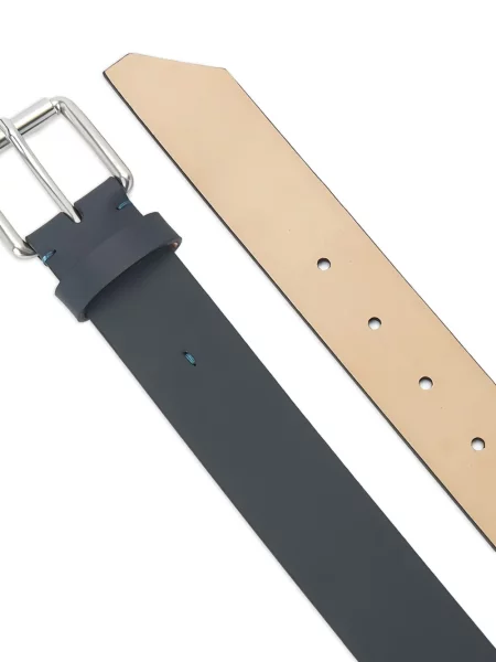 Curea Paul Smith din piele cu dungi albastru