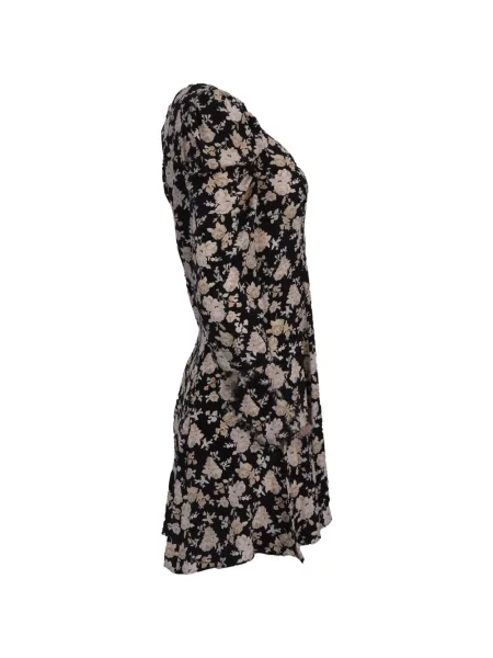 Rochie mini Loveshackfancy cu model floral cu imagine de costum negru