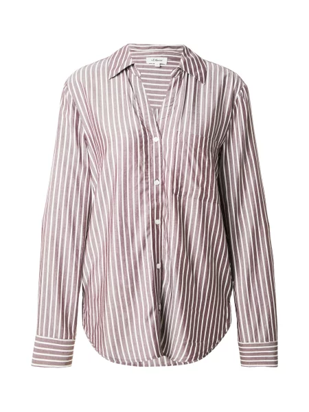 S.Oliver Bluză mauve alb