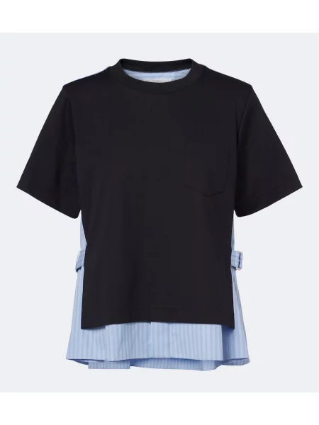 Top Sacai din jerseu