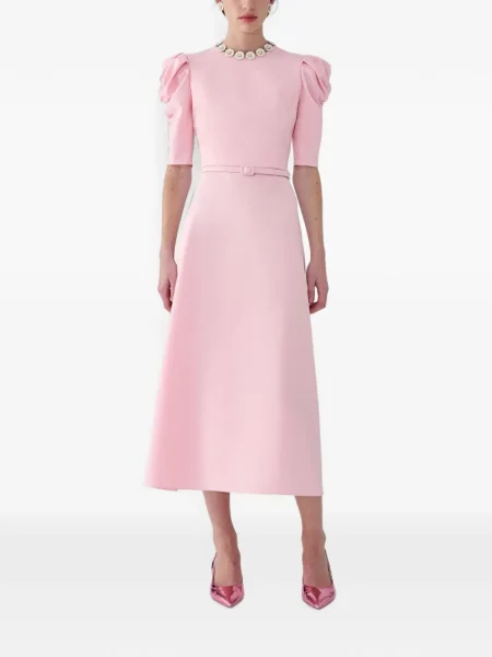 Rochie midi Carolina Herrera roz