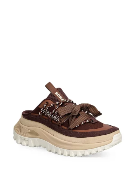 Sneakerși Sorel cu funde maro