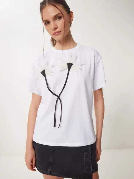 Happiness İstanbul Tricou negru alb