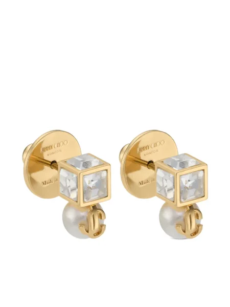 Cercei Jimmy Choo cu perle auriu