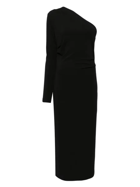 Костюм миди рокля Day Birger Et Mikkelsen до коляното едно рамо черно