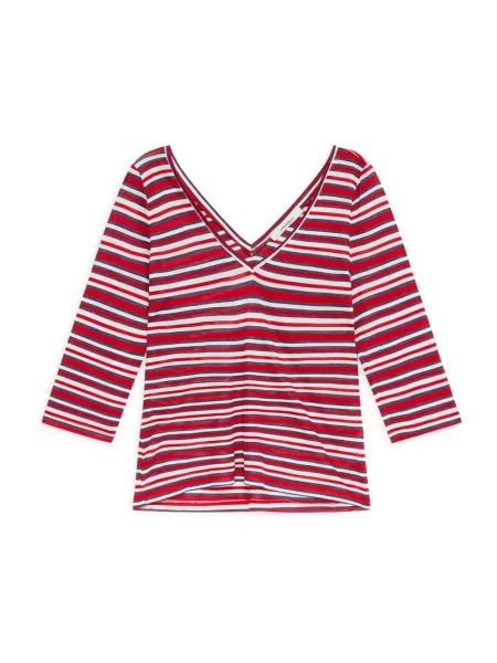 Wielobarwność top Maliparmi w paski