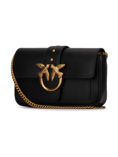 PINKO Torebki Kobieta ONE SIZE Skóra Pocket Love Bag One Simply czarny