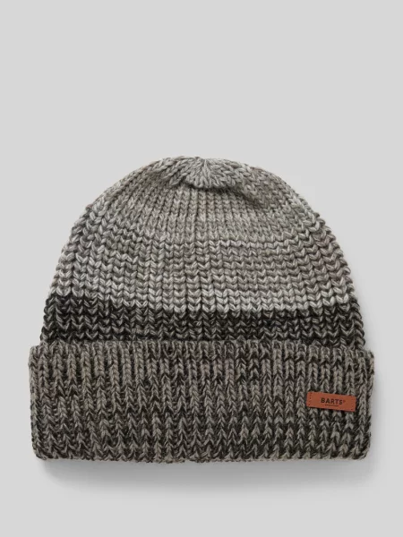 Czapka beanie z detalem z logo Barts czarna