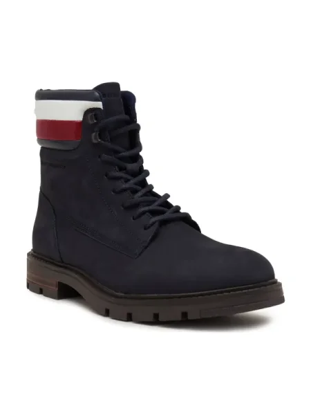 Botine Tommy Hilfiger din piele albastru