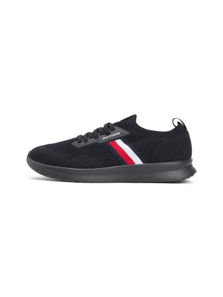 Ușor sneakerși Tommy Hilfiger tricotate negru