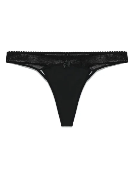Chiloți tanga Marlies Dekkers cu funde negru