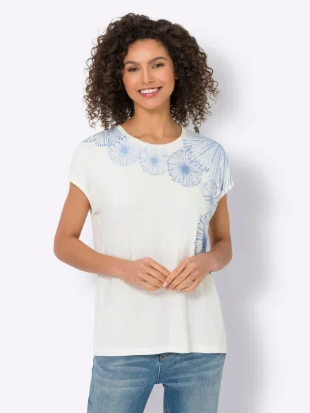 Heine Tricou albastru alb