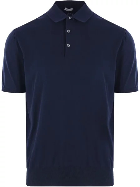 Polo Caruso din jerseu albastru