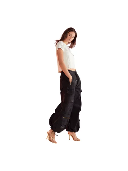 Spodnie cargo Cynthia Rowley czarne