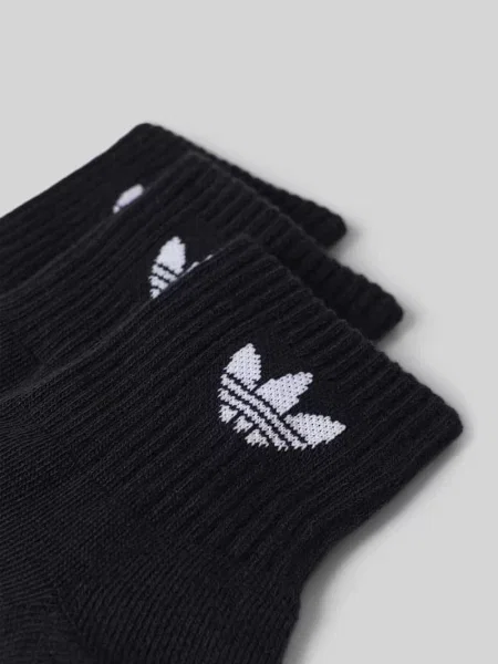 Skarpety z detalem z logo w zestawie 3 szt. Adidas Originals czarne
