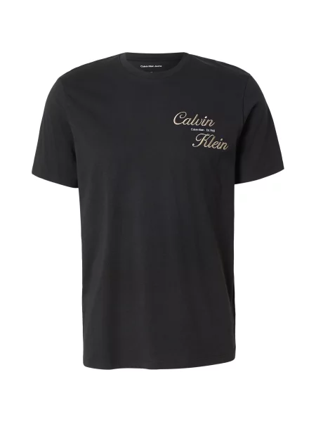 Calvin Klein Jeans Tricou bej / negru alb