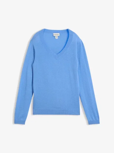 Sweter z miękkiej mieszanki kaszmiru Good Cashmere Standard® niebieski