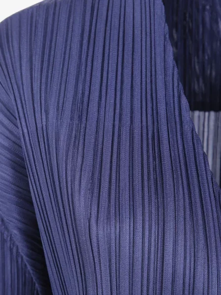 Palton Pleats Please Issey Miyake albastru