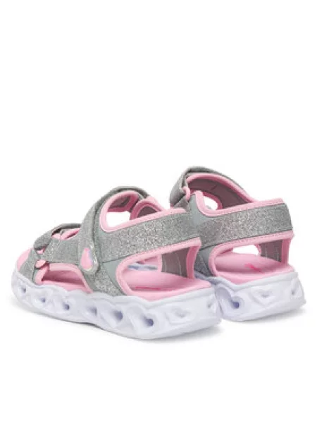 Skechers Sandali S-Lights: Heart Lights Sandal Sugar Sparks Srebrna siva