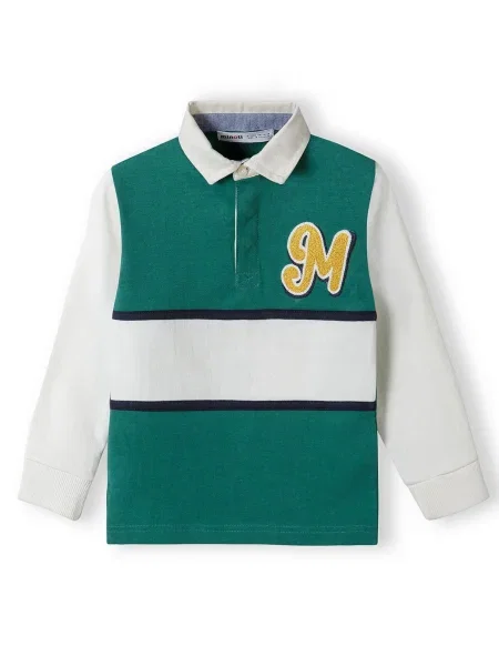 MINOTI Tricou bleumarin / galben / verde alb