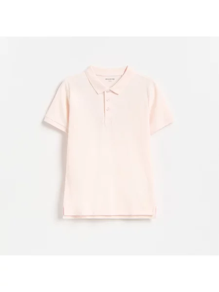 Reserved Polo tričko pastelově růžová
