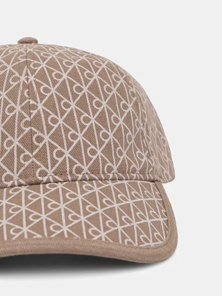 Šiltovka Calvin Klein Emblem Print W Leather Patch Cap Modrá béžová