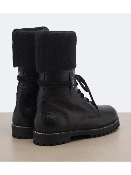 Botine Fendi din piele negru