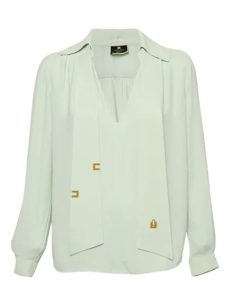 Bluză Elisabetta Franchi cu legături verde