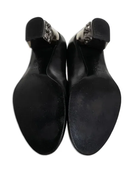 Pantofi cu toc Casadei din piele negru