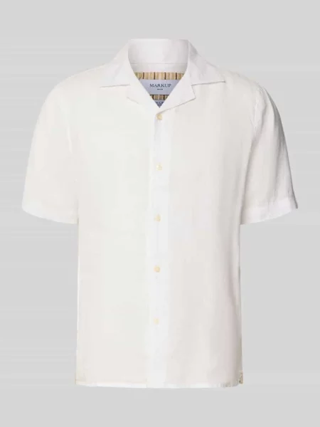 Koszula casual z lnu o kroju modern fit model CAMICIA' Markup biała