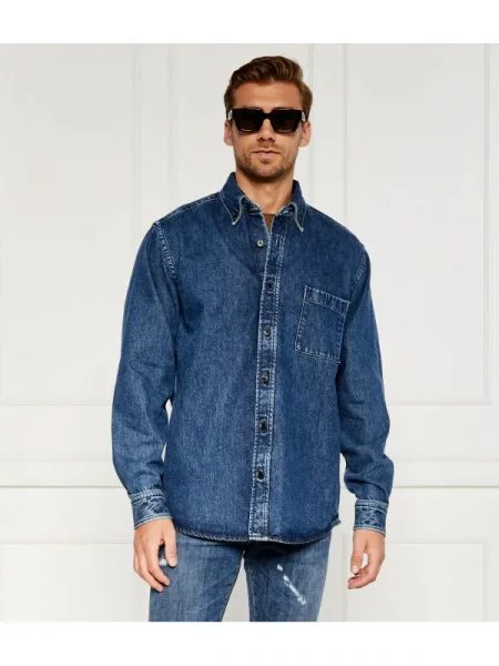 BOSS BLACK De blugi cămașă c-olaf | Relaxed fit negru