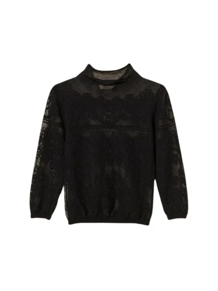 Top Twinset żakardowy czarny