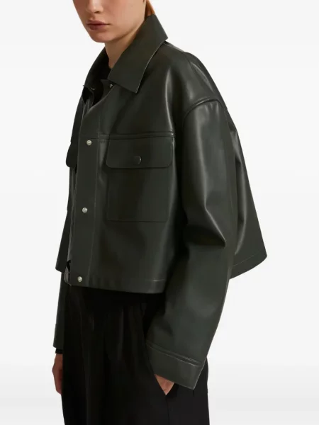 Geanta de piele Yves Salomon verde