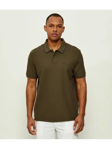 Tricou polo Calvin Klein verde