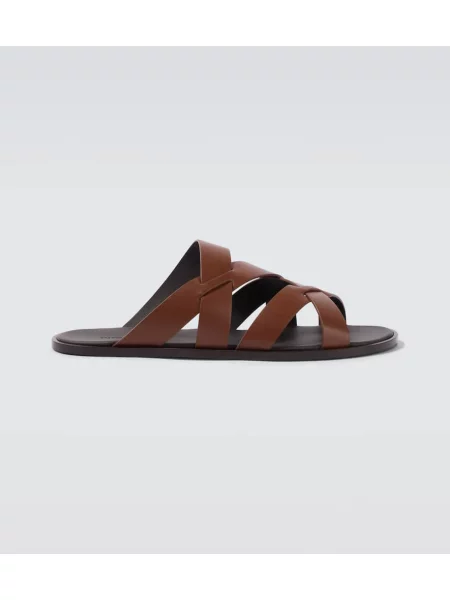 Sandale Manolo Blahnik din piele maro
