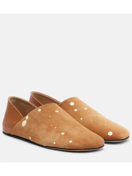 Chiloți Jw Anderson din piele de căprioară slip-on bej