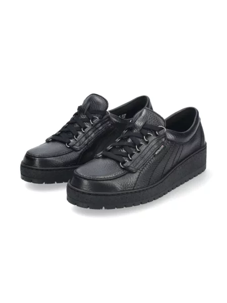 Sneakersy Mephisto sznurowane skórzane klasyczne czarne