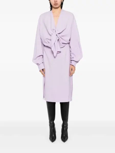 Rochie Sankuanz cu decolteu în V de costum violet