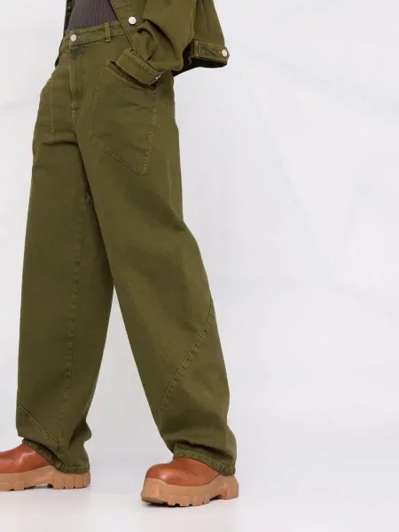 Blugi cu picior larg Alberta Ferretti verde