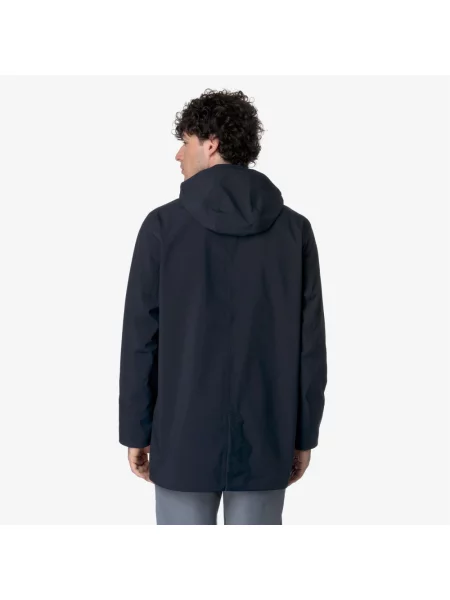 Parka K-way z kapturem niebieska