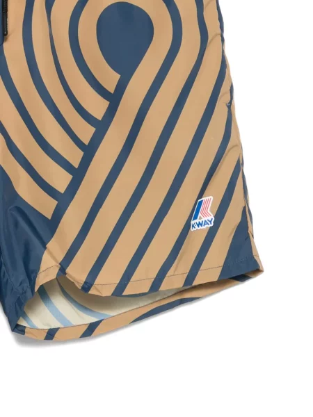 Slip de baie K-way cu imagine cu cordon albastru