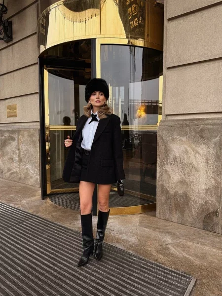 Блейзер Milirud бавовна/поліестер чорний