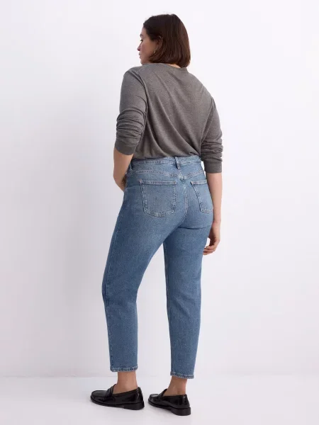 Джинси мом MANGO синій