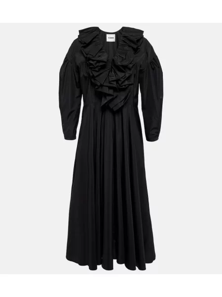 Rochie midi Jil Sander până la genunchi de costum negru