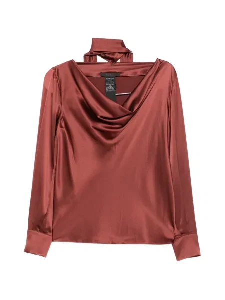Top Max Mara de mătase roșu