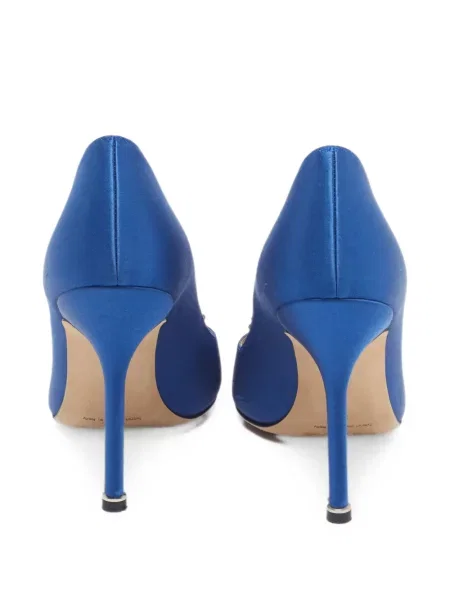 Pantofi cu toc Manolo Blahnik cu cataramă albastru