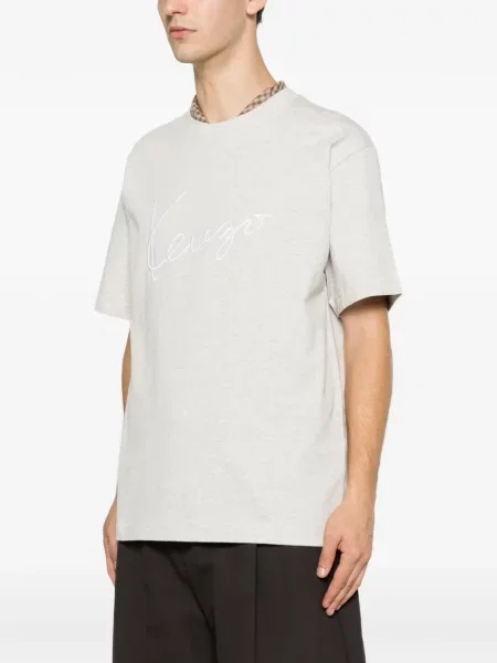 Tricou Kenzo cu broderie gri