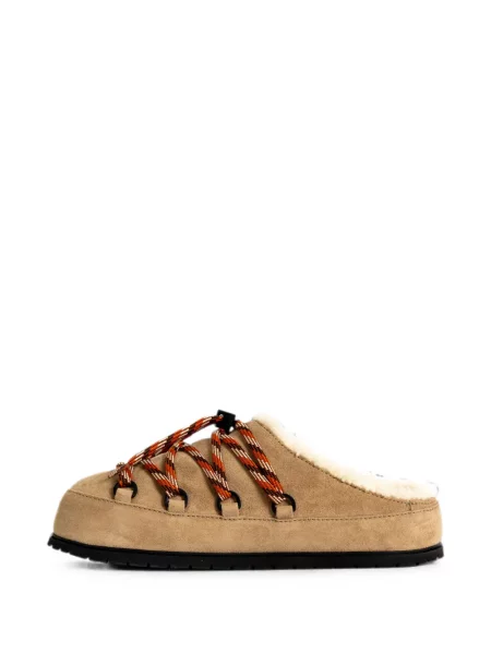 Papuci tip mules Prada din piele de căprioară