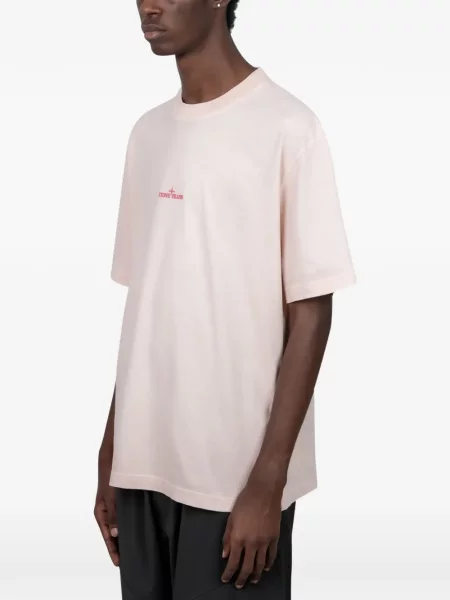 Tricou Stone Island cu imagine roz